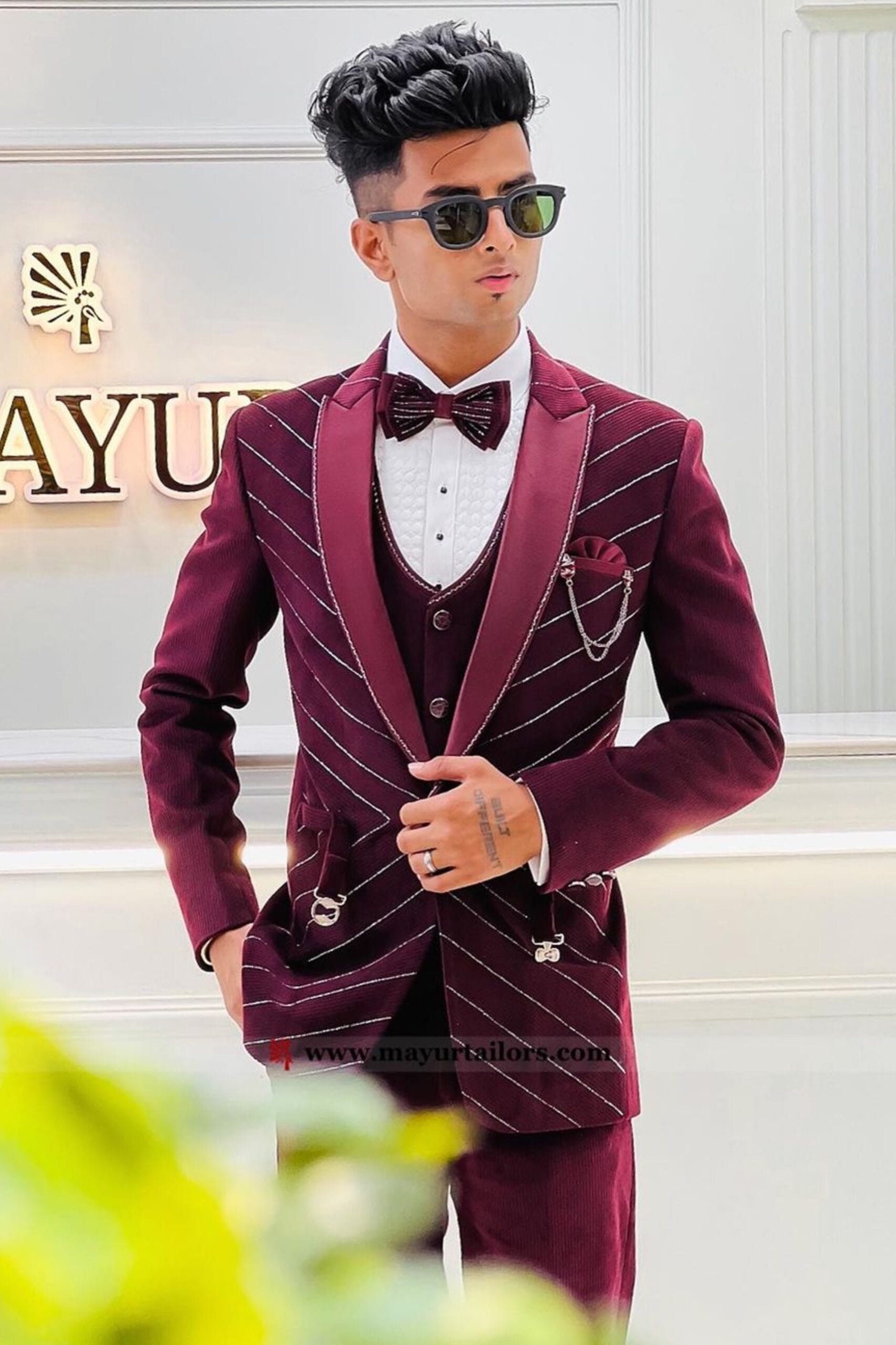 Vine Tone Handcrafted Tuxido – MAYUR Vision In Design
